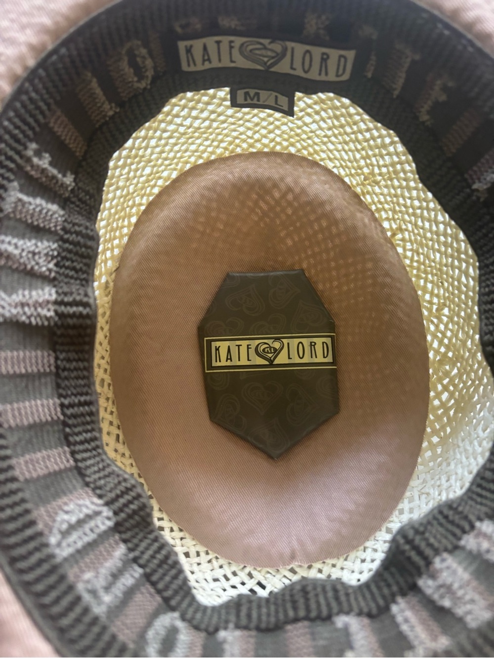 Kate Lord Women's Wide-Brim Straw Sun Hat with Black Band - Natural - Picture 3 of 3